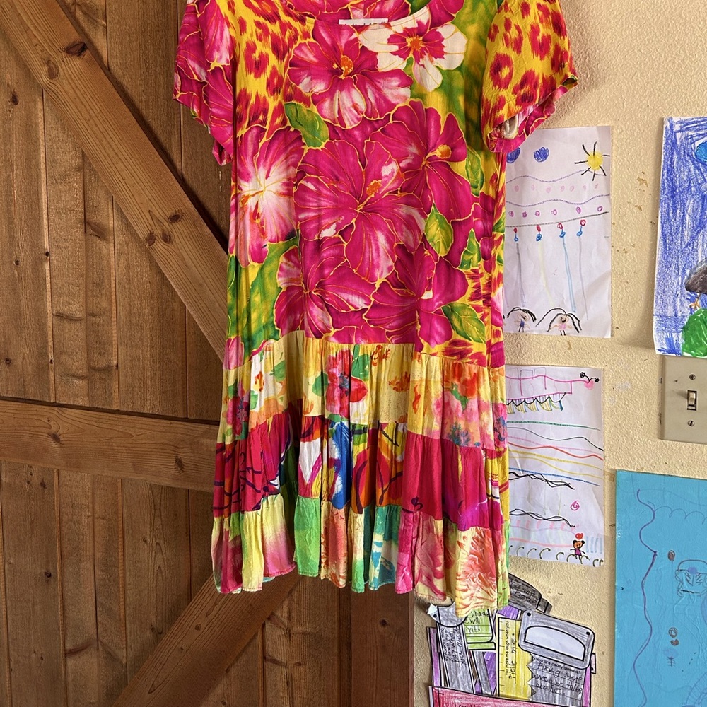 Jams World Pink and Yellow Floral Top